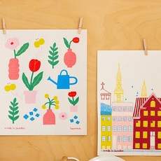 스웨덴 정품 헴마 오가닉 셀룰로오스 주방 행주 빨아쓰는 면 키친크로스 빅사이즈, 1개, 1개입, 타운하우스