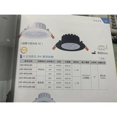 舞光 9公分 坎燈 8W, 1個