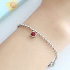 블루알로 써지컬 탄생석 볼 체인 커플 우정 팔찌