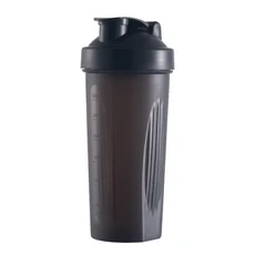 1pc 휴대용 단백질 셰이커 피트니스 병 피트니스 매니아를위한 와이어 휘핑 볼 포함 야외 체육관에 적합한, 01 400-600ml, 08 black-600ml