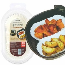 토리샵 에어프라이어호일 종이호일 타원 소 100매