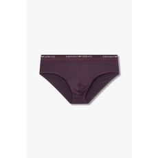 엠포리오 아르마니 EMPORIO ARMANI UNDERWEAR 남성 리피트 로고 레이온 브리프 _다크 퍼플_0814311018 2406246278 352213
