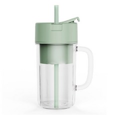 精靈工廠 304不鏽鋼六刀隨身果汁杯 附吸管 馬克把手設計, 1個, 把手馬克隨身果汁機