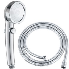 생활공식 3단 고수압 샤워기 + 샤워줄, 1개, 실버