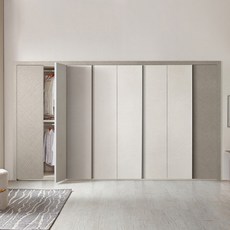 보루네오 패브릭 여닫이 붙박이장 30cm, 아이보리_웜그레이 30cm