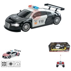 【阿LIN】302903 M9070 四通搖控警車 R/C 遙控車 RASTAR 瑪琍歐 特警遙控車系列 ST安全玩具, 1個, Black