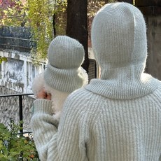 강아지 바라클라바 비니 견주 커플 모자, 민트, 1개