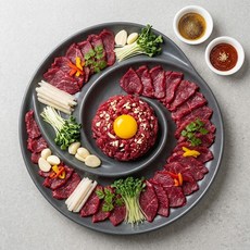 국내산 육회+육사시미 세트 반반구성 400g/600g + 간장소스 포함 [당일작업], 1세트, 400g