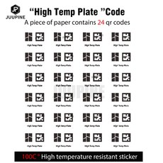 Bambu lab 빌드 플레이트 QR 코드 교체 Bambulabs X1C 타사 빌드 플레이트 용 Bambulab QR 코드 스티커, [00] High Temp QR