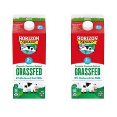Horizon 호라이즌 목초 사육 2퍼센트 저지방 우유 1.89L 2개