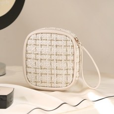 르보에 고급 미니 트위드 사각 파우치