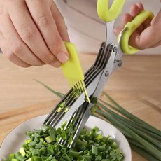 다용도 손질 파채 식당용 채소 5중날 편리한 주방 가위, 1개