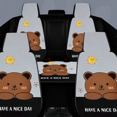 자동차시트커버 전좌석 풀세트 통기성좋은 인견소재 사계절 봄 여름 가을 겨울 시트교체, 다크그레이(풀세트), 1개