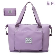 旅行包 摺疊款 行李袋 乾濕分離 大容量包 運動收納包 單肩包 運動包 健身包, 1個, 健身旅行包-紫色, 紫色