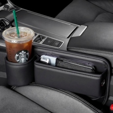 그로우파파 자동차시트틈새포켓 사이드 컵홀더, 1개, 블랙(운전석)