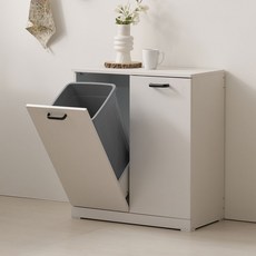 가온리빙 카린 분리수거함 3종 시리즈 청, 카린 2칸 화이트