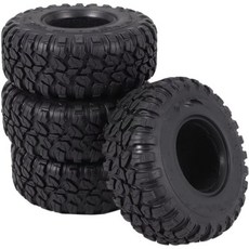 RC 타이어 세트 Axial용 SCX10용 Wraith용 Capra용 Traxxas D90용 110 크롤러 차량 부품 4개 118mm 2인치 고무 휠, RC 타이어 세트 Axial용 SCX10용 Wraith