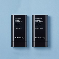 [무슈제이 본사] 무슈제이 퍼펙트 워터프루프 기름종이 선스틱 18.5g SPF50+ PA++++ 1개, 2개, 18.5ml