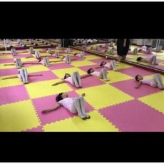 체육관 매트 태권도장 운동기구 바닥 체육 유도 안전 조각 패드 두꺼운 쿠션 에어매트 운동, 7. 옐로 파우더(양면)