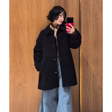 브랜드정품 제너럴아이디어 GENERALIDEA 울 발마칸 하프코트 NAVY WBE4L10526 361027