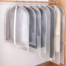 반투명 지퍼 옷커버 행거 가리개 보관 비닐 가림막 5P, 5, 1