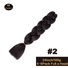 긴 보라색 24인치 점보 브레이드 익스텐션스 합성 브레이딩 헤어 아프로 옴브레 컬러 카네칼론 헤어 어린이, 01 24인치, 01 1개/묶음, 04 2