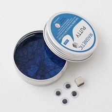 신기한 액체괴물 자석 슬라임 유체 매직 마그네틱 클레이 감압 완구 액체자석장난감 슬라임 개학 선물 실리콘 재질 (장식용 작은 안경 렌즈를 함께 제공)