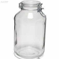 피도 밀폐 유리용기 4000ml 대용량담금주병 매실청담그기 담금 효소발효병 대용량유리보관함, 1개