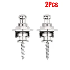 금속 미끄럼 방지 기타 스트랩 버클 잠금장치 포함 빠른 해제 기타 스트랩 버클 합금 탈착 방지 네일, [01] 2Pcs Sliver