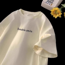 純棉短袖T恤 /Double smile/印花