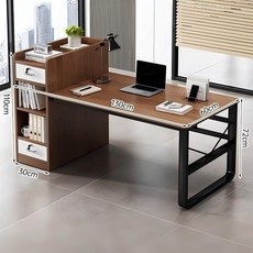 서랍 테이블 컴퓨터 책상 사무용 사무실책상 서랍형 책상 1300 1인용 책상, 월넛 색상