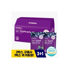 참앤들황토농원 NFC착즙 100% 포도즙 과일주스 원액 100mlx30포 1박스 3박스 구매시 4박스 발송