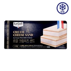 르갈 크림치즈 아이스크림 샌드, 8개, 180ml
