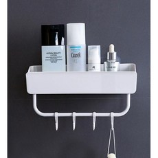 주방 화장실 욕실 무타공선반 고리 일자 후크 걸이 선반, 1