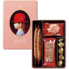日本 紅帽子 雅緻粉盒餅乾禮盒, 1個