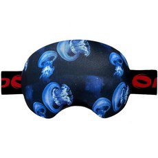 Wanty 라이크라 극세사 스키 스노보드 고글 커버 슬리브 프로텍터 렌즈 보호 여행 보관용(해파리), 해파리