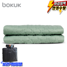 [보국전자정품] 프리미엄 고급 전기요 폭신폭신 따뜻한 보국전기요, 에어셀_그린_1인용, 싱글사이즈