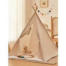 이오 베이비룸 아기펜스 아기안전문 접이식베이비룸, 80x80x90cm, 베이지화이트, 1개