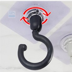 On동네 1P 부착식 회전형 고리 후크 걸이 천장걸이, 블랙, 블랙, 1개