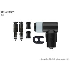 SCHWALBE 快拆氣嘴轉換套件, 1個, 附氣筒頭的氣嘴