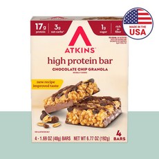 앳킨스 초코바 단백질바 그래놀라 초코칩, 1개, 192g