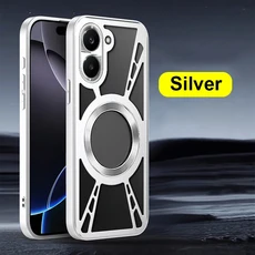 샤오미 레드미 Turbo 5 4 Pro Max 충격 방지 커버용 풀 메탈 합금 형 방열 마그네틱 흡착 케이스, 01 Turbo 4, 01 Silver