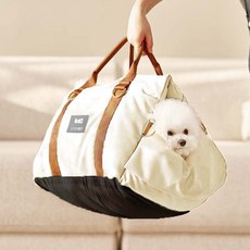 多利寵物汽車座椅，耐磨防水，穩固舒適，多功能寵物外出用品, 奶油米, 1個