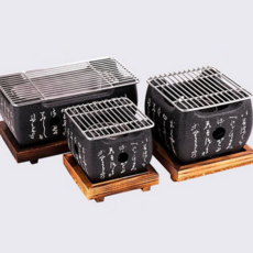 개인용 용화 화로 직사각형 구이용 가정용 소형 화로 캠핑 숯불 불판