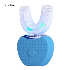 Kuchae 휴대용 실리콘 전동칫솔 치아미백기, 파란색, 1개, AY-681