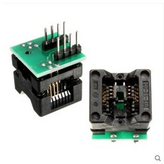 【AI電子】窄體SOP8轉DIP8貼片IC測試座燒錄座轉換座彈跳座，IC測試燒錄轉換，彈跳式設計，穩定可靠, 1個
