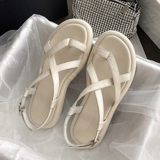 여성 2.5cm 발편한 소프트 쿠션 여름 스트랩 쪼리샌들
