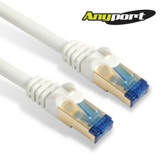 애니포트 플러스 프리미엄 고급형 랜선 SFTP CAT8, 화이트, 1개, 1m