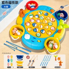 幼兒園小禮物電動旋轉磁吸釣魚盤男女寶寶釣魚臺早教益智玩具批發, 1個, 221大號電動釣魚盤-藍色:53