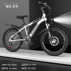 아동용 MTB 자전거 남아 여아 6-12세, 18인치, 다른, 기술 실버 휠 변속 충격 흡수